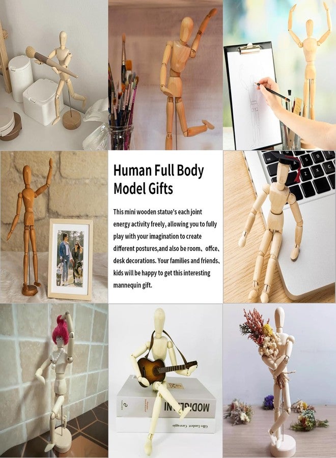 Haniforever 2 Pack 8" Poseable Drawing Mannequin,7" Little Hand Model,Artists Wooden Drawing Figure Animation Dolls Figure Supplies Stop Motion Art Manikin Drawing Tools for Decor,Painting,Sketching,Gifts - Image 5
