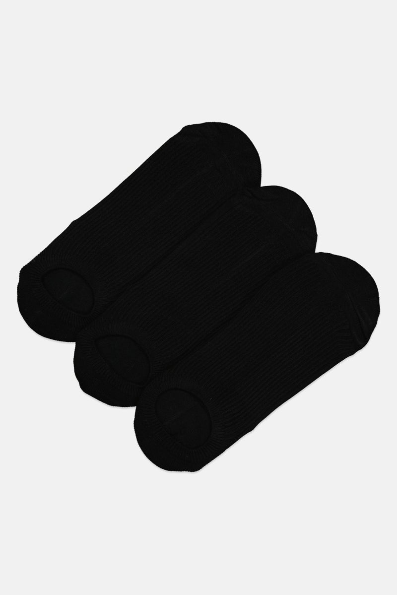 ANTA Kids Boy 3 Pairs Plain Low Cut Socks, Black - Image 1