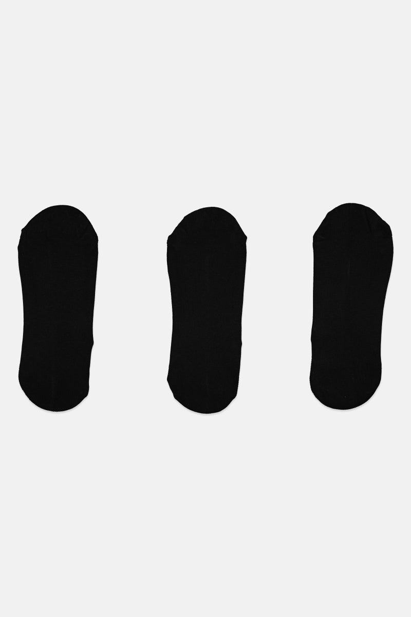 ANTA Kids Boy 3 Pairs Plain Low Cut Socks, Black - Image 2