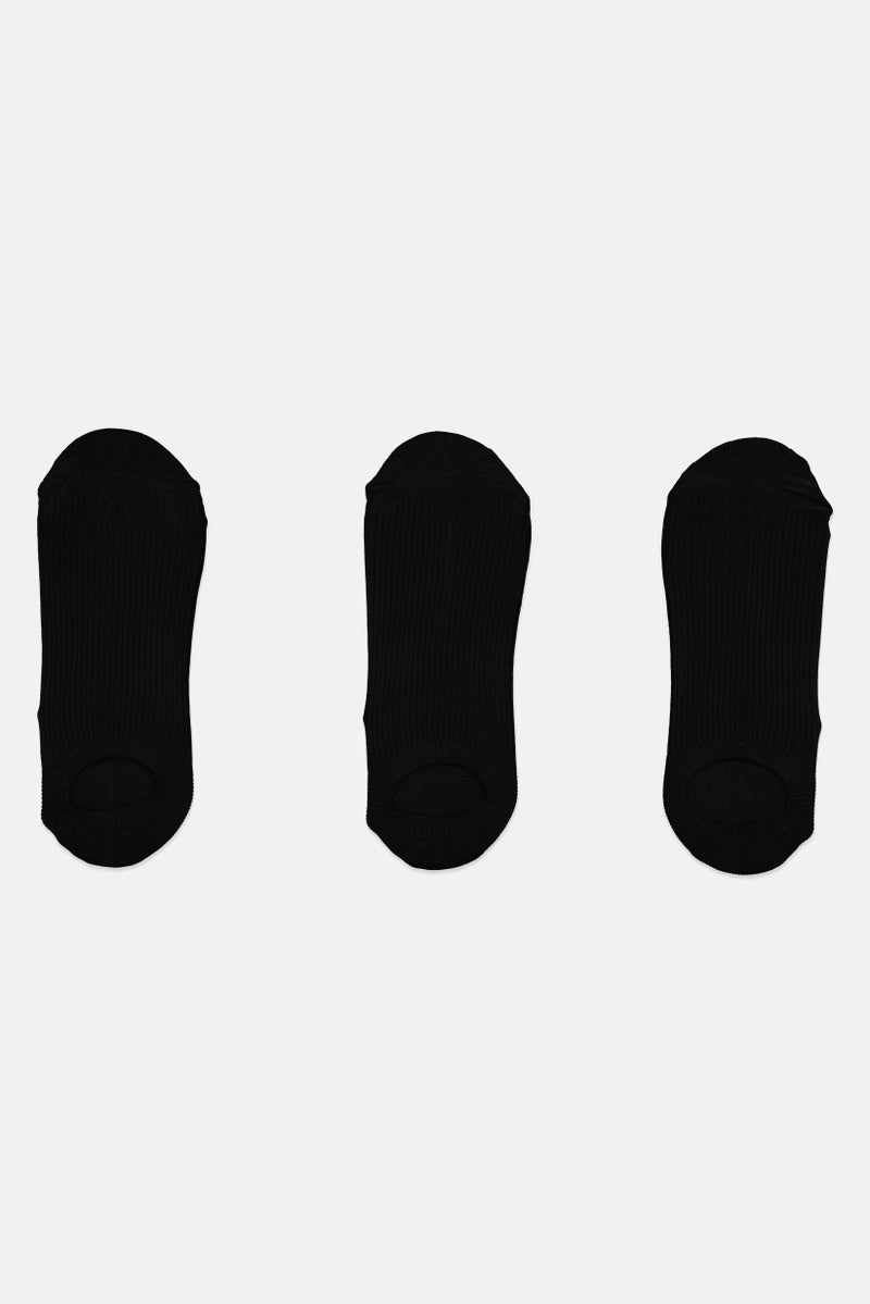 ANTA Kids Boy 3 Pairs Plain Low Cut Socks, Black - Image 4