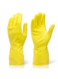RICHBELLS RICHBELLS 5 Pair REUSABLE LATEX RUBBER HAND GLOVES for HouseholdKitchenWashingChemical 