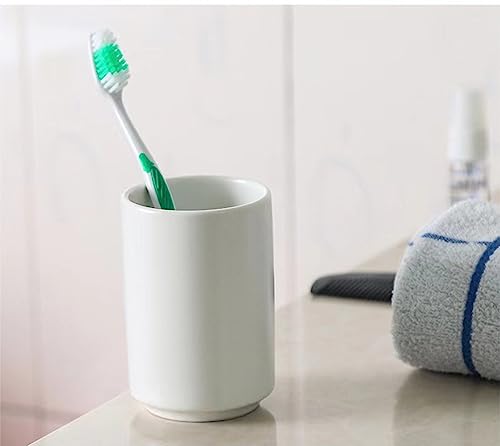 RabyLeo Japanese simple black and white style, handleless ceramic mug, tea cup, toothbrush holder, coffee cups (White) - Image 3