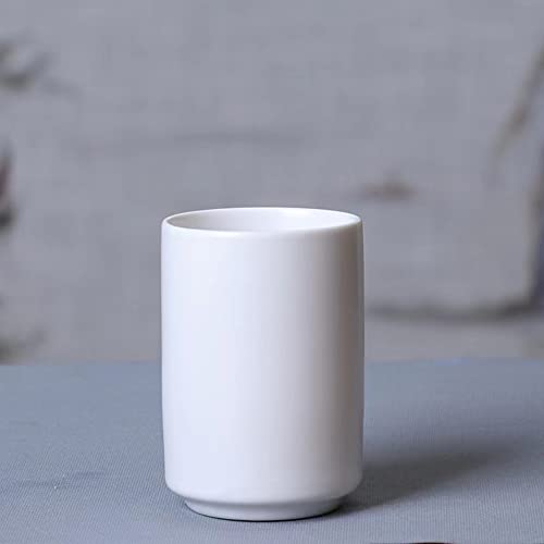 RabyLeo Japanese simple black and white style, handleless ceramic mug, tea cup, toothbrush holder, coffee cups (White) - Image 5