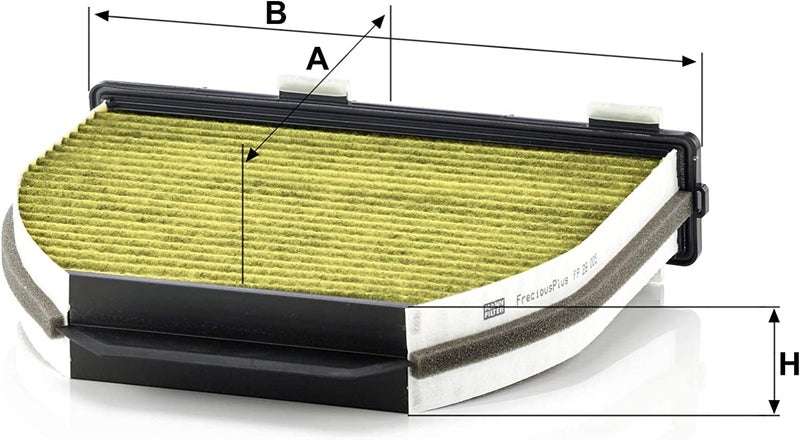 MANN FILTER فلتر داخلي أصلي MANN-FILTER FP 29 005 – فلتر حبوب اللقاح البيوفونكشنال FreciousPlus – للسيارات الركابية - Image 2