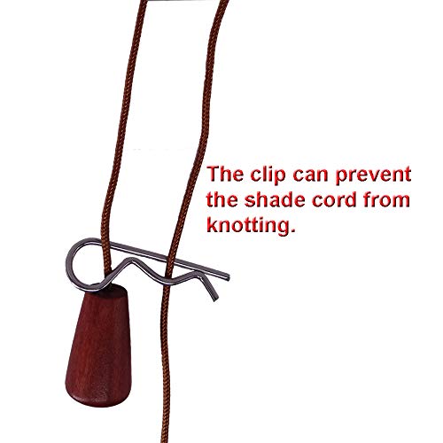 Y-Axis Roll of 60 Yards 2.0mm Light Brown (Bronze) Braided Nylon Lift Shade Cord with 6 Pack Brown Wood Cord Knobs + Soft Tape - Image 5