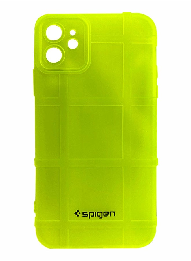 Spigen - Iphone 11 Ribbed Silicone Back Cover, New And Unique iPhone 11 Silicone Case (Green Lemon) - Image 1