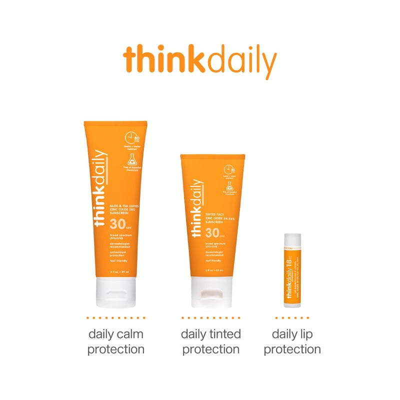 Thinkdaily SPF 30 Mineral Sunscreen with Aloe & Tea Leave, 3 Fl Oz - Safe, Natural, Water Resistant, Broad Spectrum UVA/UVB Zinc Oxide Sun Screen for Sun Protection â€“ Reef Safe Sunscreen - Image 5