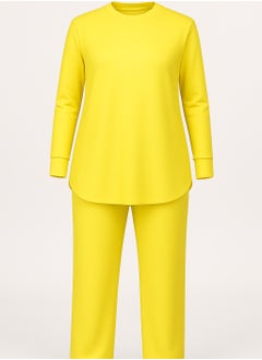 Soft Steps Yellow Plain Suit, Set Of 2 Pieces L  - Image 1