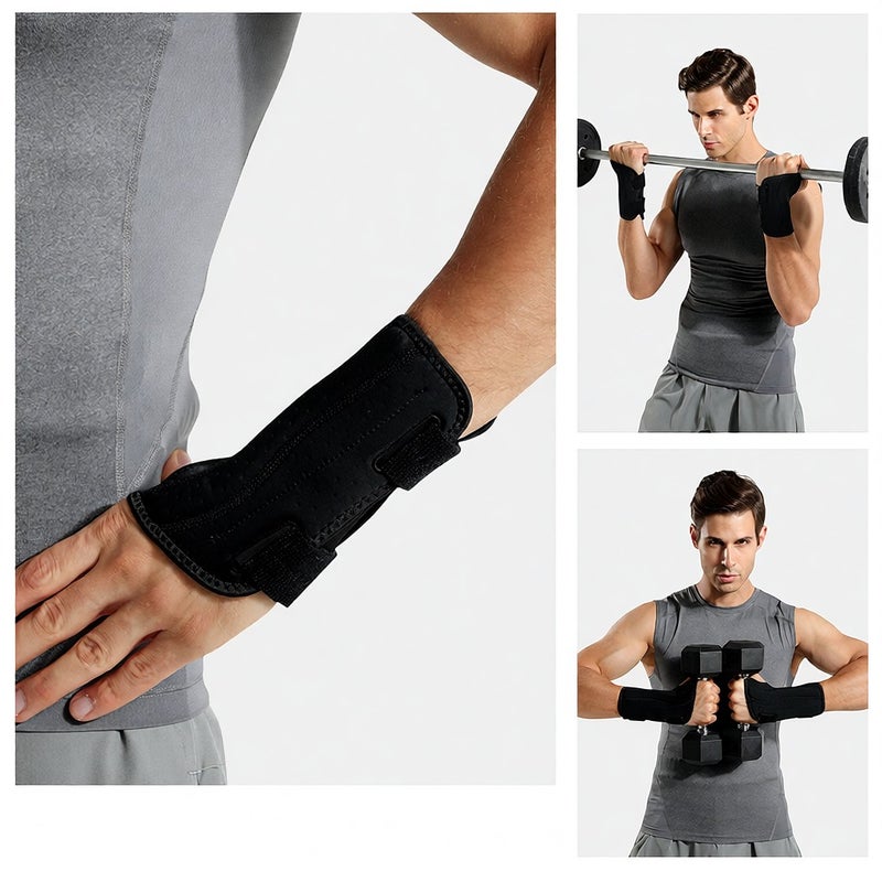 Right Hand Wrist Brace: Medium Size, Breathable Stretchy Nylon - Removable Metal Splint Wrist Protector for Wrist Pain Relief, Injury Recovery, Daily Sports Support - Image 5