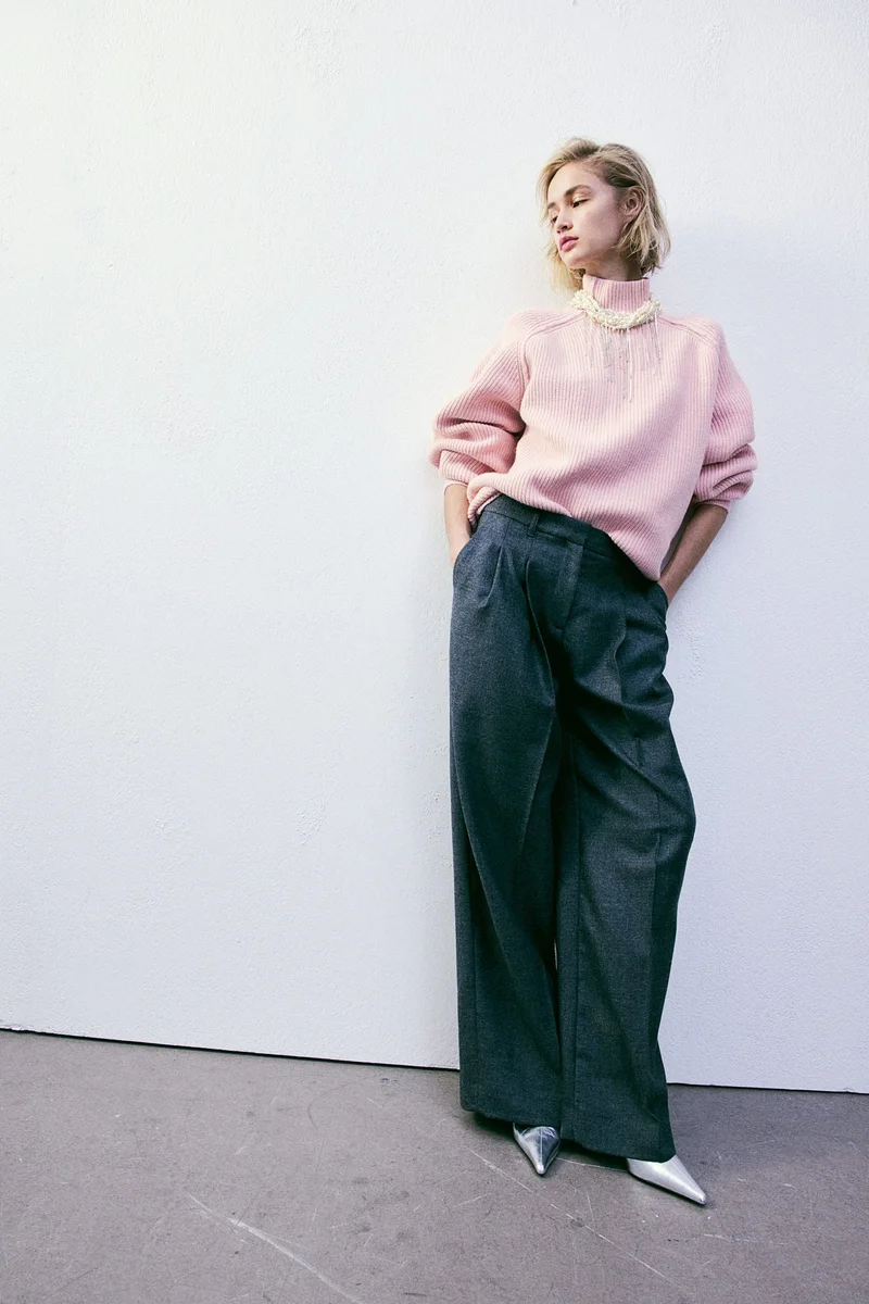 H&M Rib-Knit Turtleneck Jumper