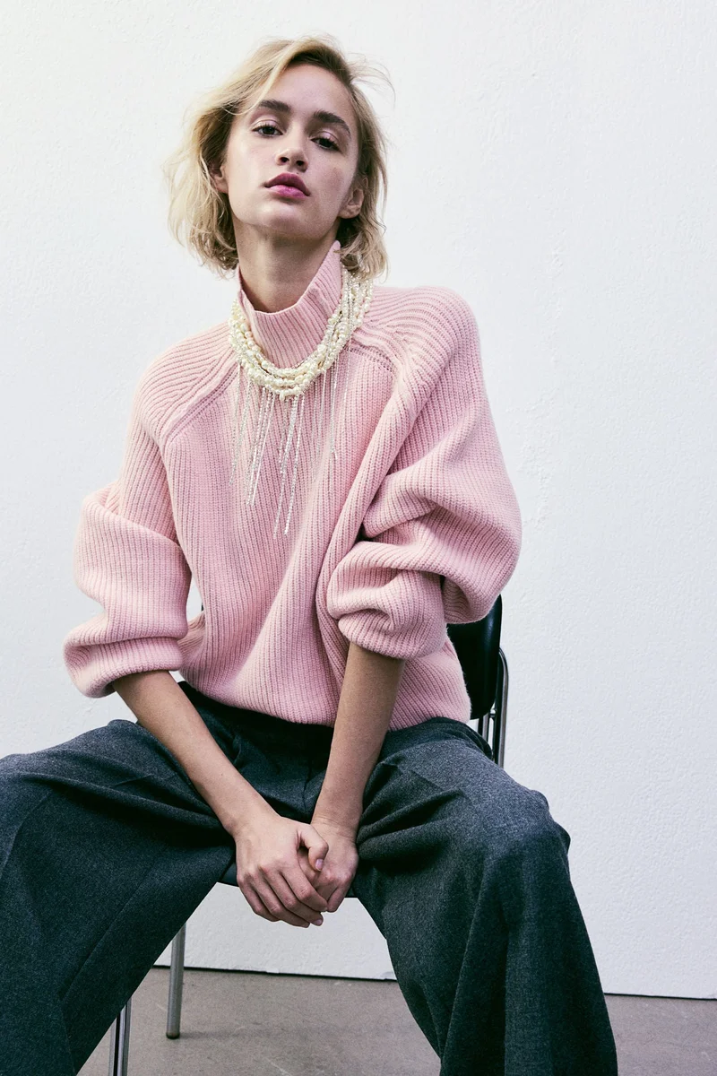 H&M Rib-Knit Turtleneck Jumper
