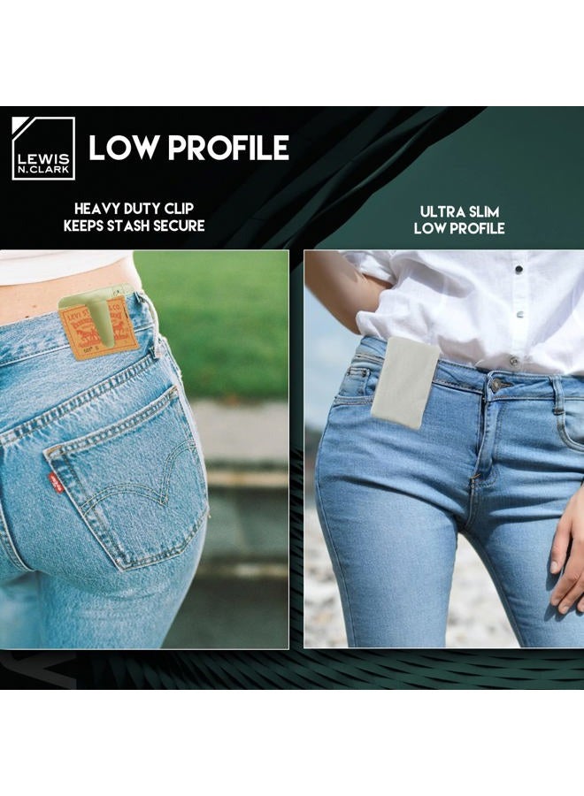 Lewis N. Clark Rfid Hidden Clip Stash Money Belt Travel Pouch + Credit Card/Id Holder For Women & Men - Image 5