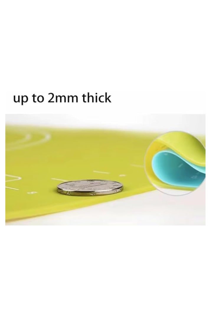 Large Silicone Dough Mat - With Sizes For Rolling Pizza And Pastry - 50 x 40 cm - Color Changing  - Image 5