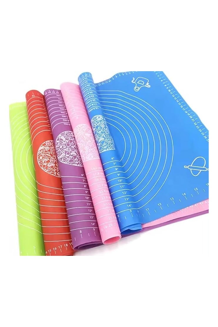 Large Silicone Dough Mat - With Sizes For Rolling Pizza And Pastry - 50 x 40 cm - Color Changing  - Image 1