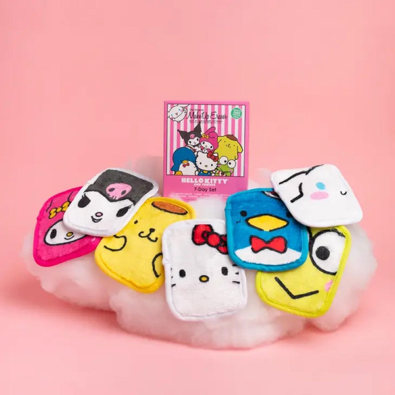 Makeup Eraser The Original MakeUp Eraser, 7-Day Set, Erase All Makeup With Just Water, Including Waterproof Mascara, Eyeliner, Foundation, Lipstick, Sunscreen, and More! (Hello Kitty and Friends), 7ct. - Image 3
