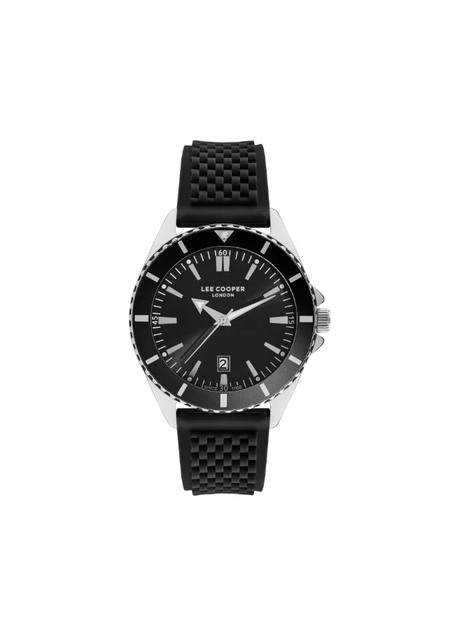 Lee Cooper Men's Analog Display Watch With Black Silicone Strap - LC07361.351