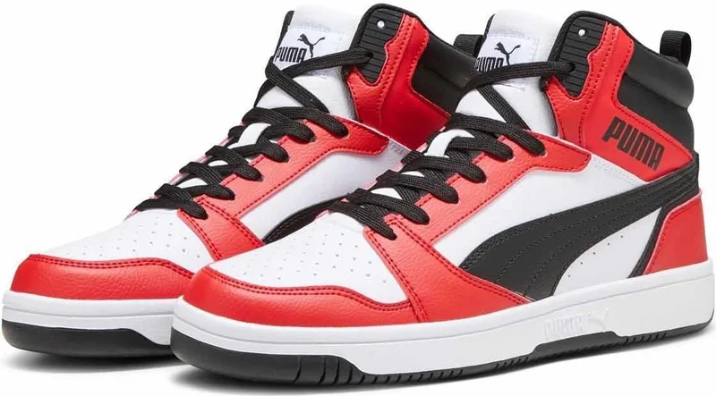 PUMA Rebound V6 Unisex Casual Sports Shoes 392326-04 Black-Red