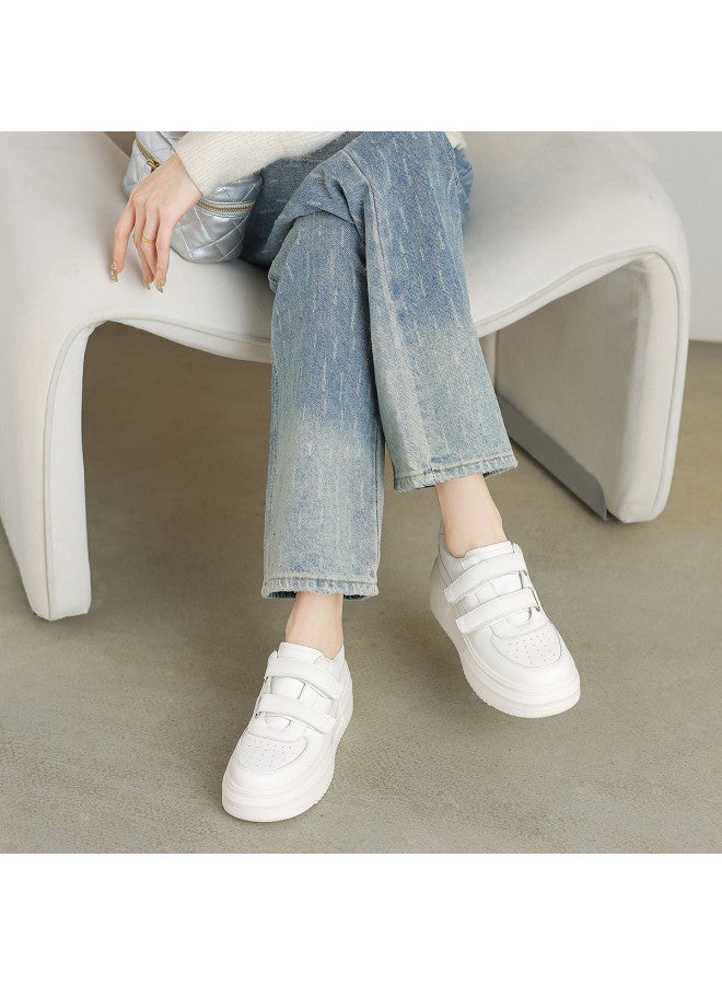 AME Platform Sneakers Women 2025 New Velcro Casual Shoes, Thick-soled Height-increasing Shoes For Petite Women - Image 3