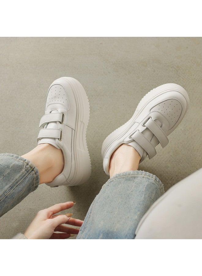 AME Platform Sneakers Women 2025 New Velcro Casual Shoes, Thick-soled Height-increasing Shoes For Petite Women - Image 2