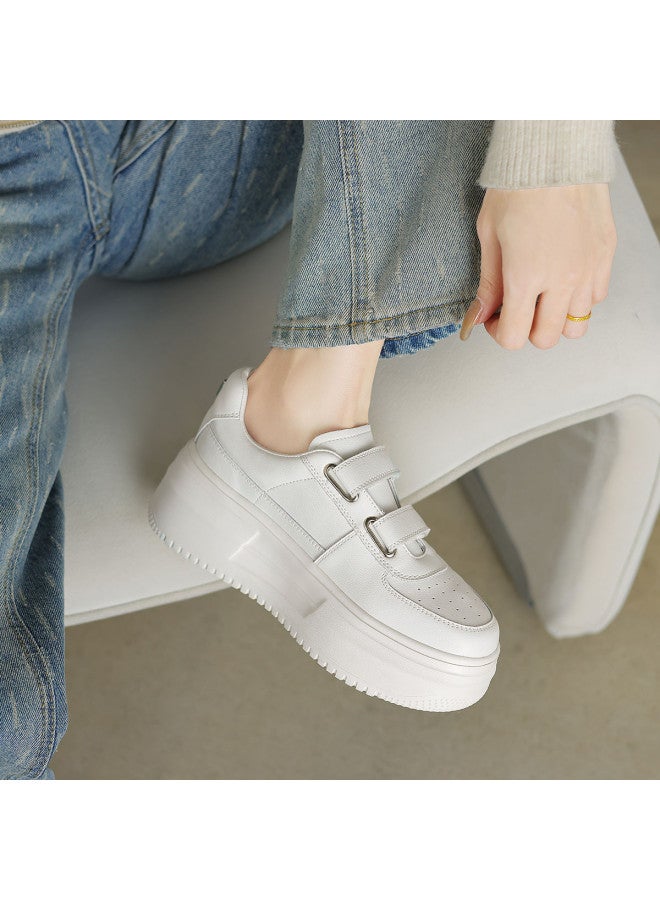 AME Platform Sneakers Women 2025 New Velcro Casual Shoes, Thick-soled Height-increasing Shoes For Petite Women - Image 4