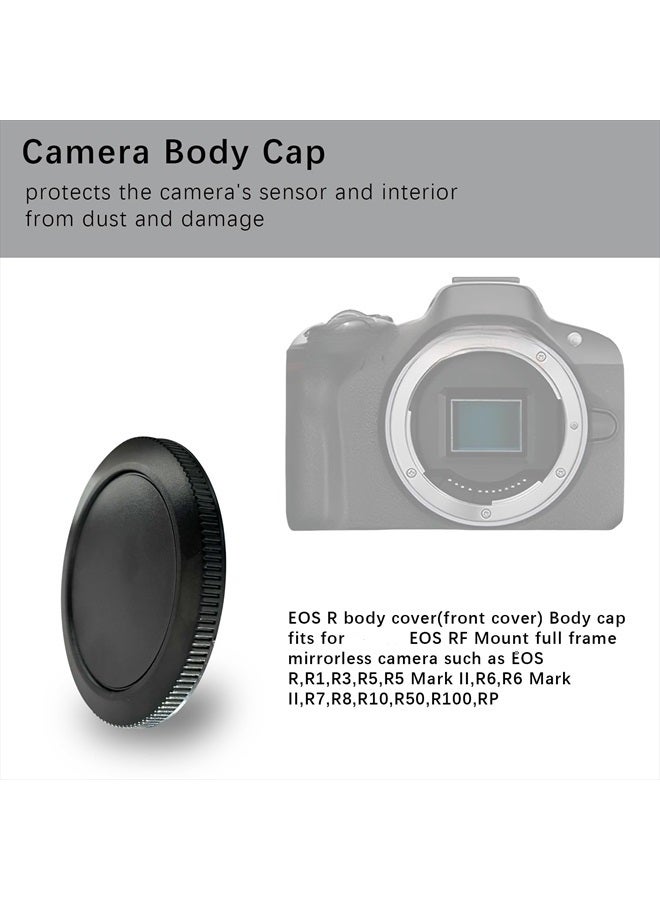 AMOTOK Camera Body and Rear Lens caps,Compatible with RF Mount Mirrorless RP EF R5 R6 Cameras.and RF 35mm f/1.8 is Macro STM,RF 50mm f/1.2L USM Lens - Image 3