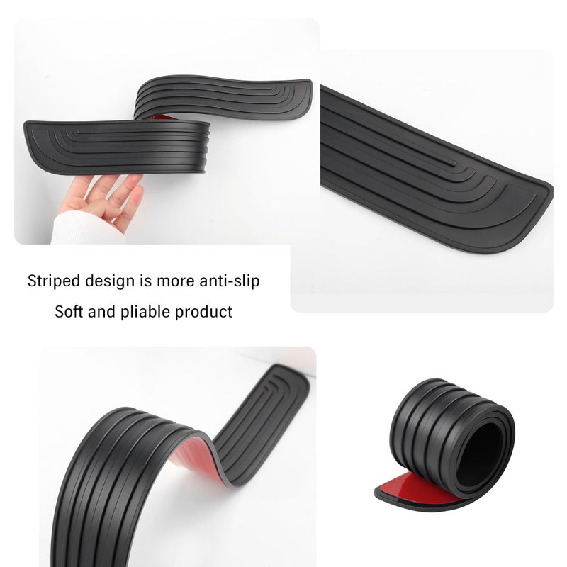 KIFIDAN 4PCS Car Door Sill Protector,Anti-Scratch & Waterproof Car Door Sills Scratch Protection,Universal Car Exterior Accessories Automotive Door Entry Guard for Car,Truck,SUV (Black, Width 1.57") - Image 5