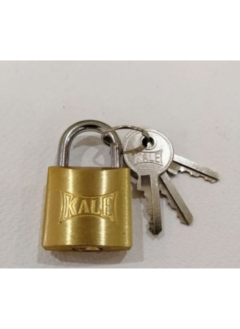 KALE Padlock Yellow 25 mm Double Sided Silver - White 1 Piece  - Image 1