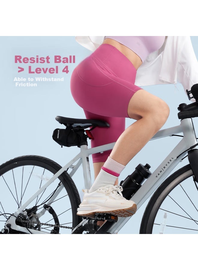 VFU Starlight Five-Point Yoga Pants Outdoor Sports Cycling Pants High Waist Lift Hip Tight Shorts Rose Pink M - Image 3