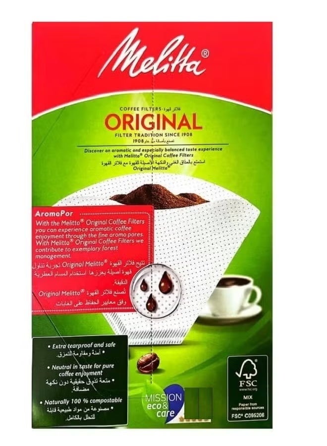 Melitta Coffee Filter 1x2 80 Coffee Filters Original White - Image 2