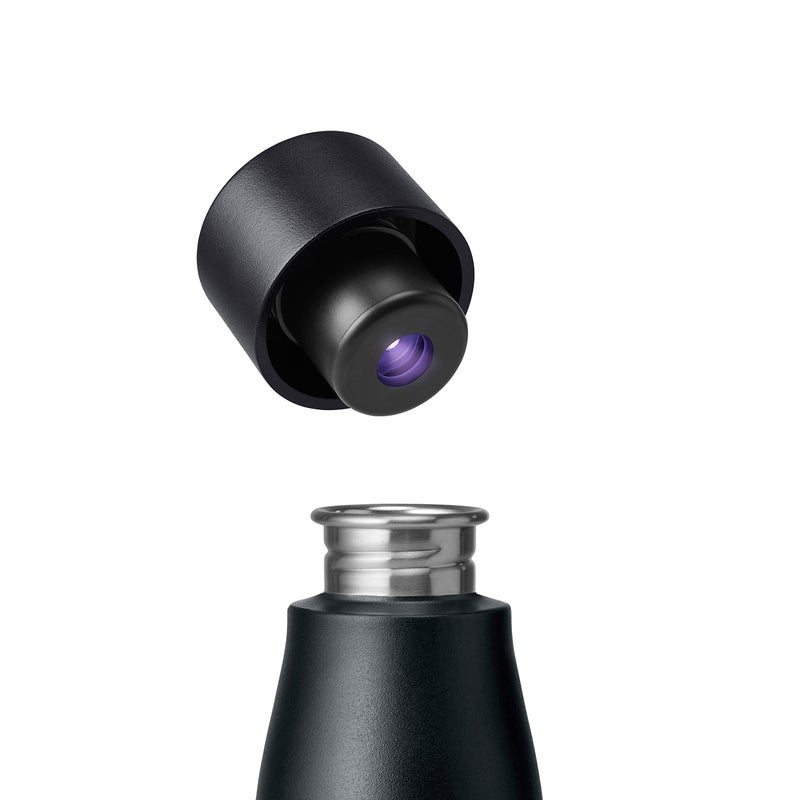 LARQ Bottle Movement PureVis 32 oz- Lightweight Self-Cleaning and Non-Insulated Stainless Steel Water Bottle with UV Water Purifier | Reusable & Travel Friendly, 1-Year Warranty, Black/Onyx - Image 5