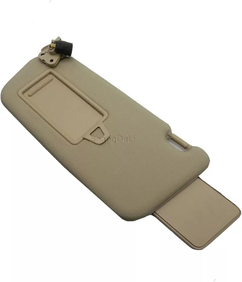 QASULER Beige Car Sun Visor with Mirror for Hyundai Accent - Image 4