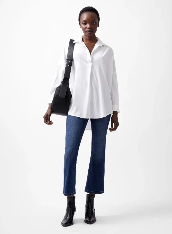 فرنش كونكشن Rhodes Crepe Popover Shirt
