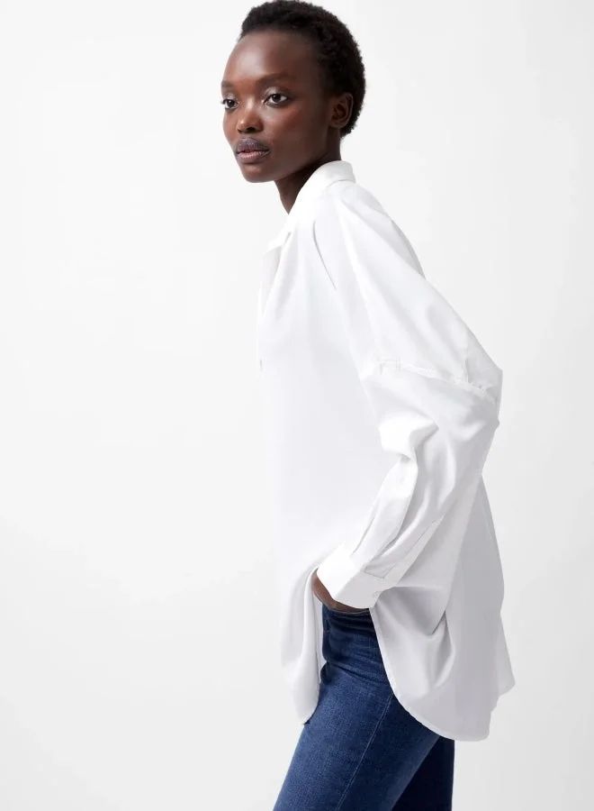 French Connection Rhodes Crepe Popover Shirt