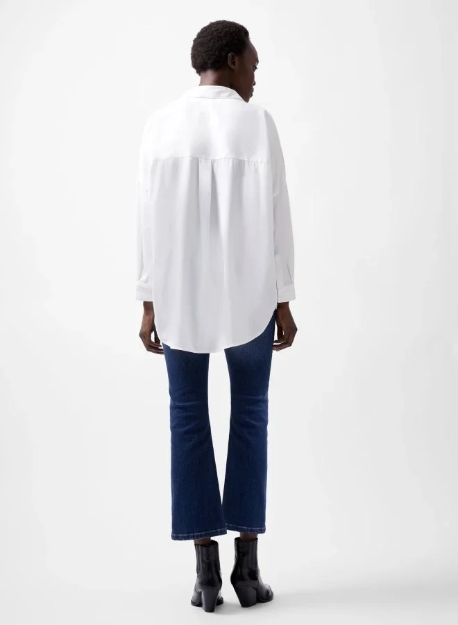 French Connection Rhodes Crepe Popover Shirt