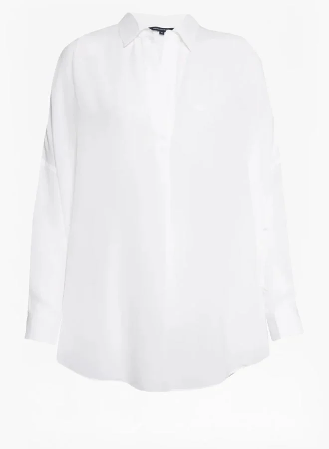 French Connection Rhodes Crepe Popover Shirt