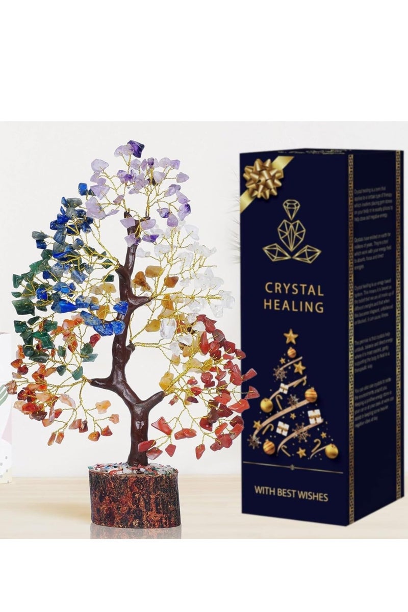 Seven Chakra Crystal Tree Showpiece Good Luck Home Decor Item 1 Pcs - Image 1
