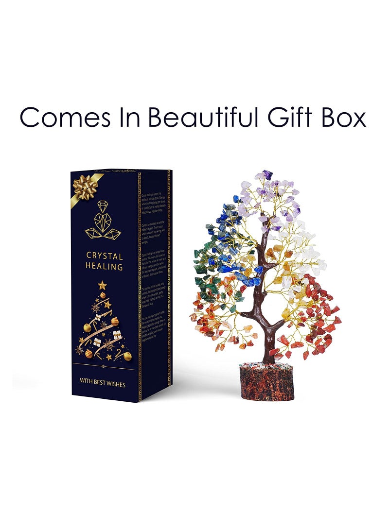 Seven Chakra Crystal Tree Showpiece Good Luck Home Decor Item 1 Pcs - Image 3