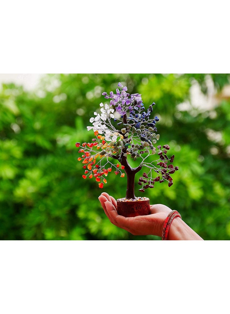 Seven Chakra Crystal Tree Showpiece Good Luck Home Decor Item 1 Pcs - Image 5