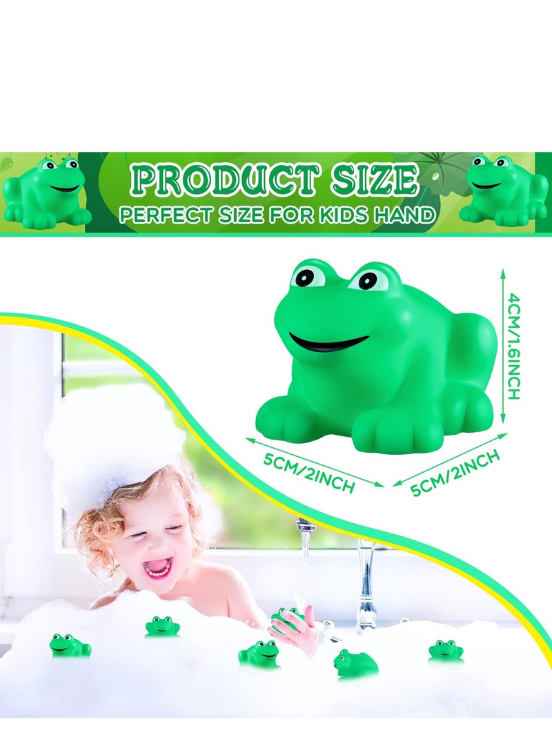 24 PCS Rubber Frogs Squeak Toys and Float Frogs Baby Shower Toys, Swimming Bathtub Toys for Shower Frogs Bathtub Birthday Party Decoration Boys and Girls Bath Toys - Image 2