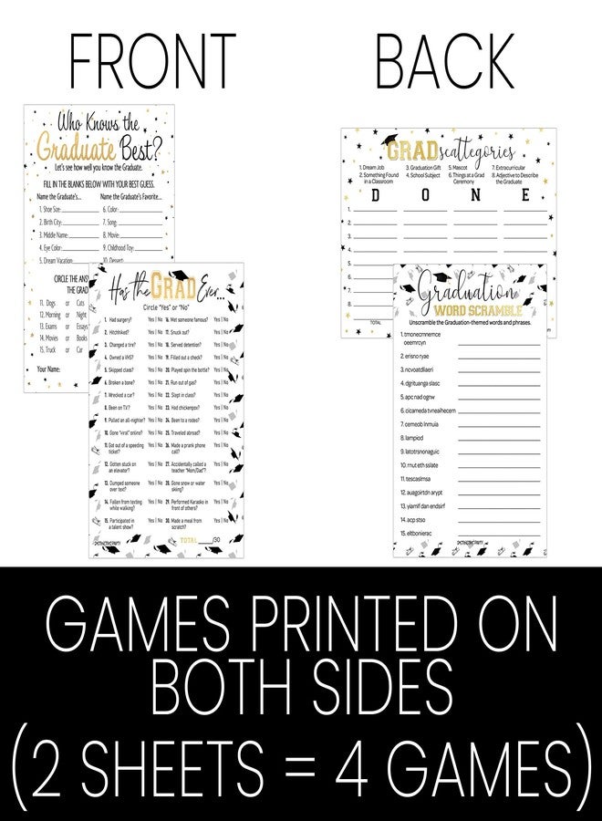 دسكتيكتفز ألعاب تخرج مميزة لحفلات 2025 - من يعرف الخريج أفضل؟ هل سبق للخريج أن عرفه؟ لعبة سكاترغوريز، لعبة الكلمات المتقاطعة - ألعاب حفلات التخرج - 25 ضيفًا - Image 2