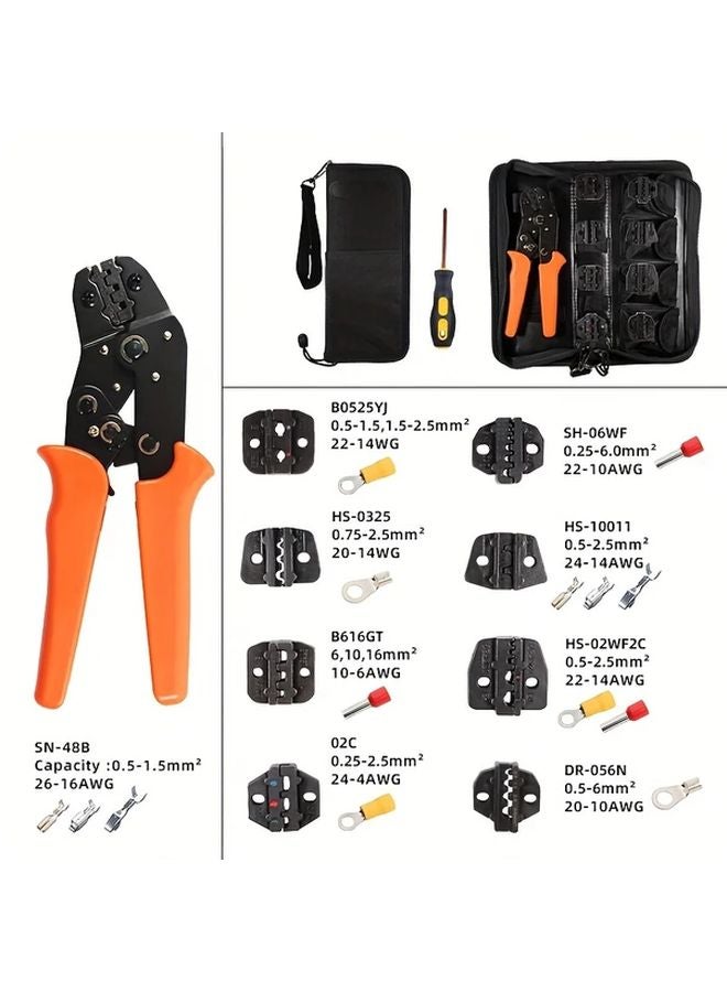 SN 48B Crimping Tool Set Includes Pliers Wire Crimper Terminal Connector And Ratchet Socket - Image 3