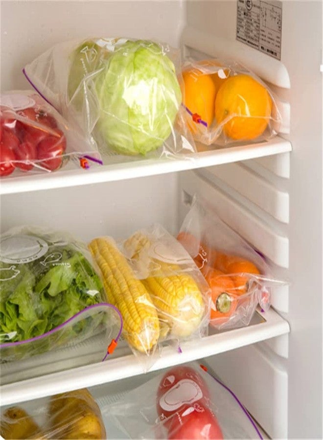 pristu Zip lock Bag For Storage,Zip lock Pouches,Ziplock Bags For Fridge Storage,Freezer RE-USABLE Zipper Bags,Zip lock bags Medium (9"X 10") (5) - Image 4
