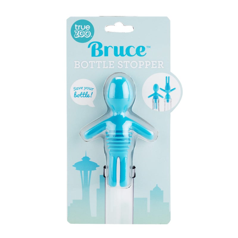 True Zoo TrueZoo Bruce Bottle Stopper - Novelty Wine Corks - Wine Preserver Barware Accessories Silicone Wine Stopper Set of 1 - Image 5