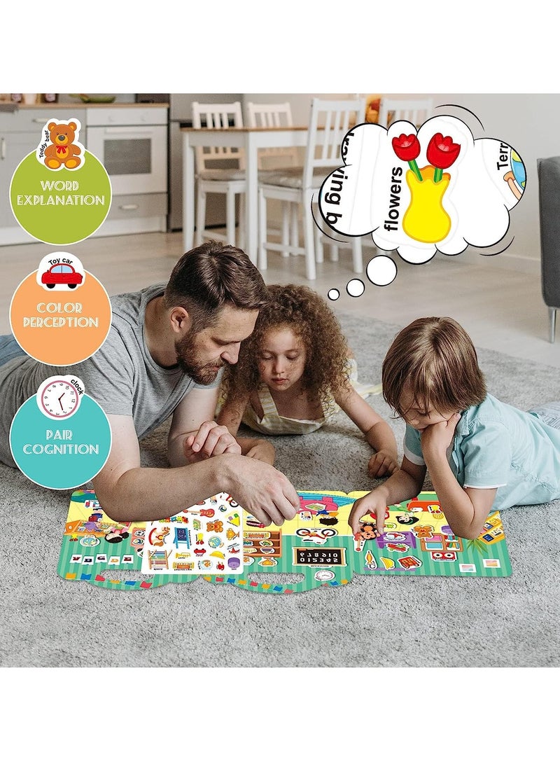 SYOSI Jelly Stickers Book for Kids 2-4, Reusable Toddlers 1-3, Quiet Busy Preschool Learning Activities Travel Toys Girls Boys Ages 3-6 - Image 3