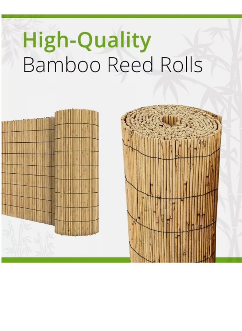 FFD Bamboo Reed Privacy Fence– Natural Bamboo Blinds & Lattice Willow Fence for Outdoor Garden, Patio, Yard, Balcony, or Terrace – Eco-Friendly Bamboo Fence Rolls for Privacy, Shade & Decorative Garden Décor - Image 2