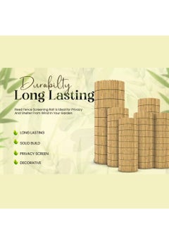 Generic FFD Bamboo Reed Privacy Fence– Natural Bamboo Blinds & Lattice Willow Fence for Outdoor Garden, Patio, Yard, Balcony, or Terrace – Eco-Friendly Bamboo Fence Rolls for Privacy, Shade & Decorative Garden Décor  - Image 5