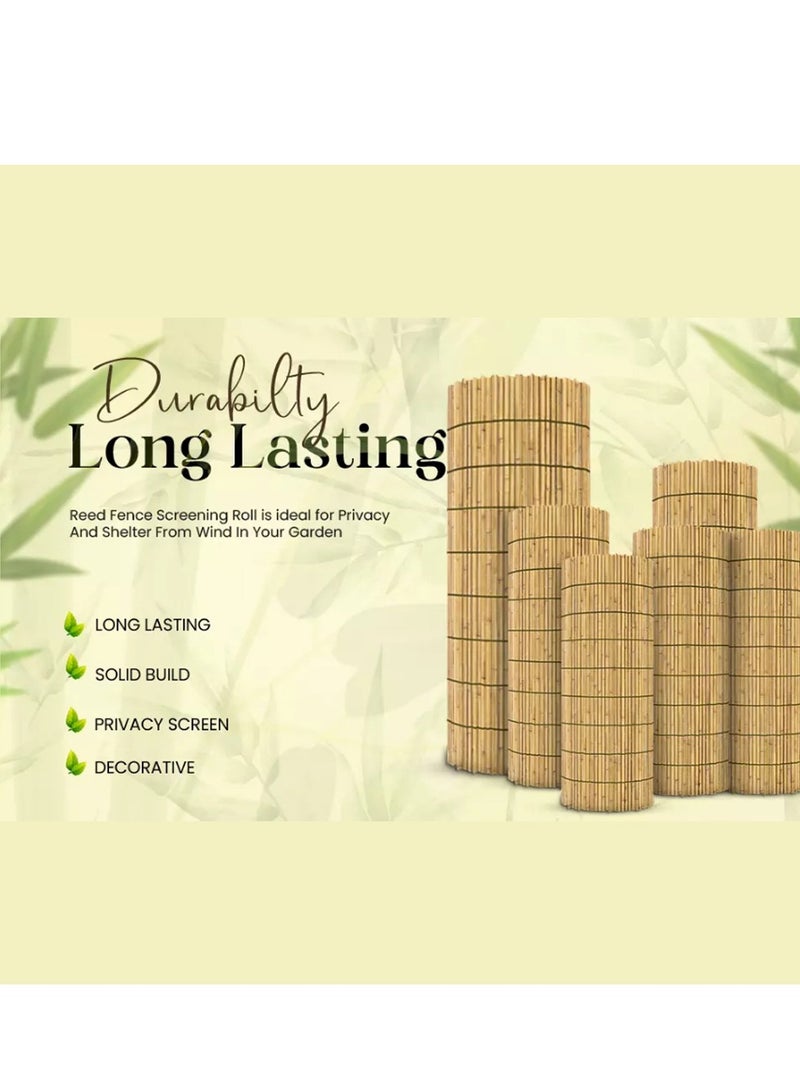 FFD Bamboo Reed Privacy Fence– Natural Bamboo Blinds & Lattice Willow Fence for Outdoor Garden, Patio, Yard, Balcony, or Terrace – Eco-Friendly Bamboo Fence Rolls for Privacy, Shade & Decorative Garden Décor - Image 5