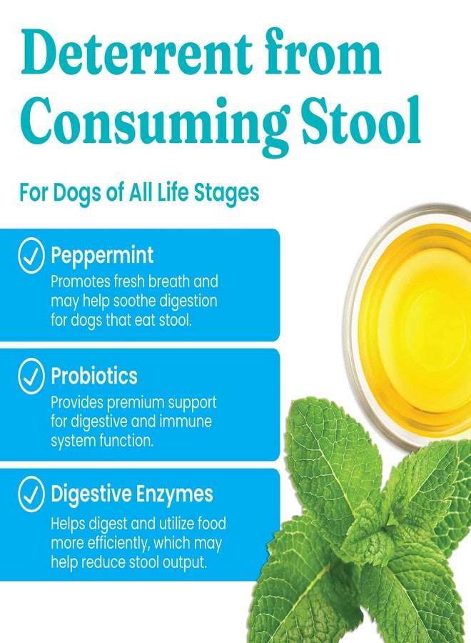 Solid Gold No Poo Chews for Dogs - Coprophagia Deterrent & Stool Eating Deterrent for Dogs That Eat Dog Poop - Stop Eating Poop Chews with Peppermint & Probiotics for Gut & Breath Aid Support - 60ct - Image 2