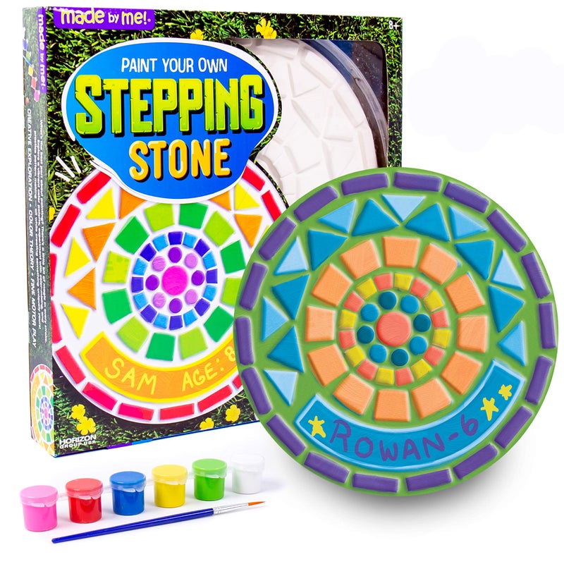 Made By Me Mosaic Stepping Stone DIY Custom Name Garden Stone Great Spring Summer Painting Activity Arts Crafts Kit for Kids Ages 59 - Image 3