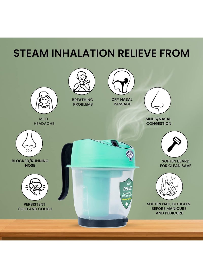Crescent CRESCENT Professional Steamer For Cold And Cough InhalerSteamer Vaporizer For Sinus And Nasal CongestionRespiratory Care For Home And Medical Use For Unisex AdultsTiffny BluePack Of 1  - Image 4